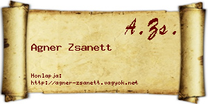Agner Zsanett névjegykártya