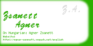 zsanett agner business card